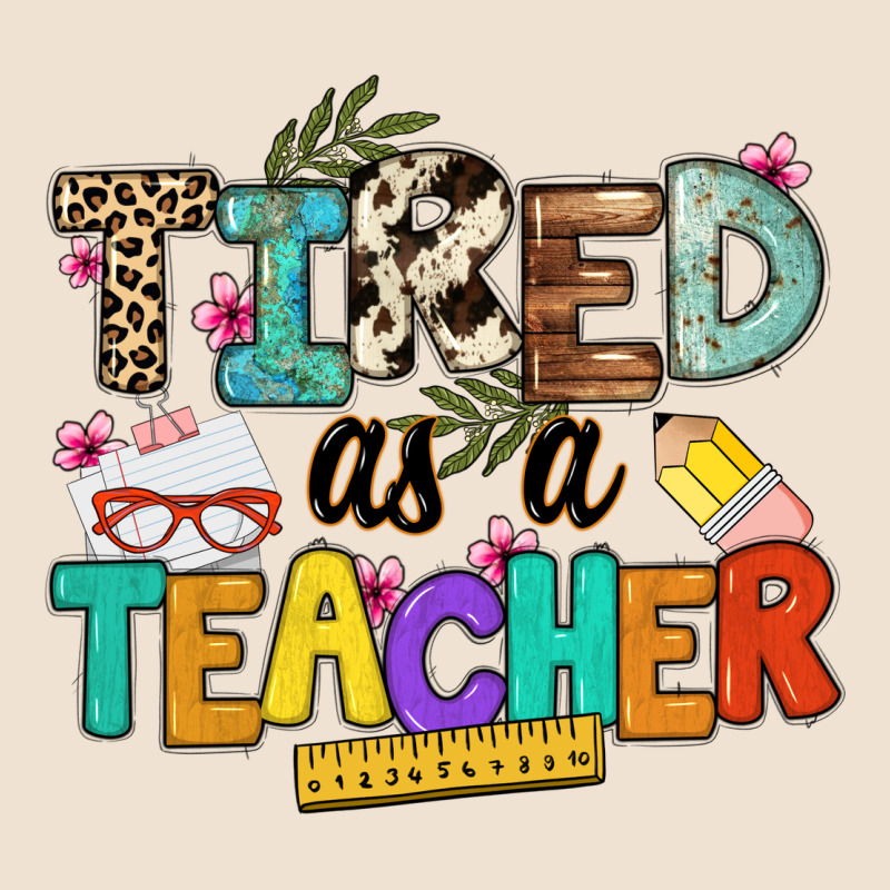 Tired As A Teacher Urban Heavy Tee by NancyCooperArtShop | Teevron