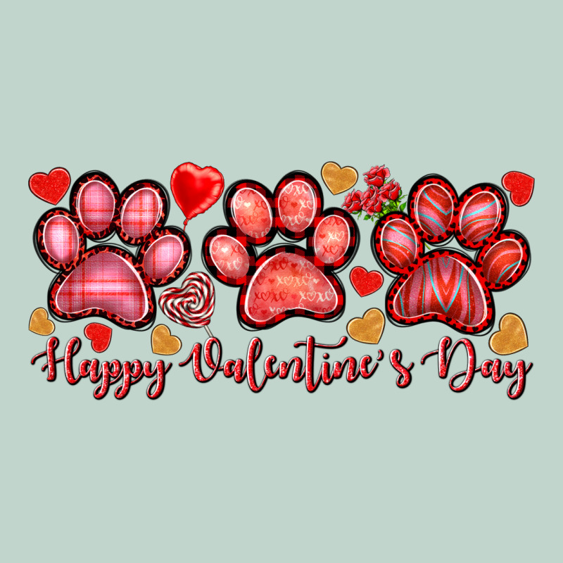 Happy Valentine's Day Paws Valentine's Day Zipper Hoodie by HowdyJamesFarm | Teevron