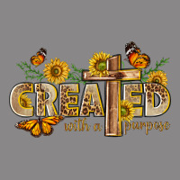Created With A Purpose With Sunflower And Butterfl Vintage Tee | Teevron
