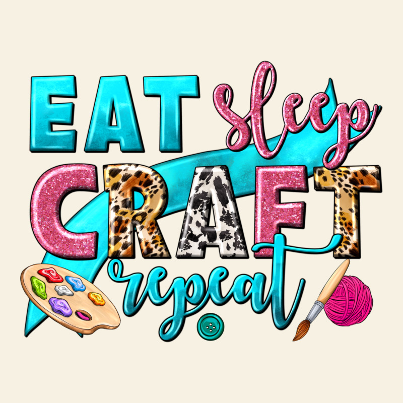 Eat Sleep Craft Repeat Vintage Tee by NancyCooperArtShop | Teevron