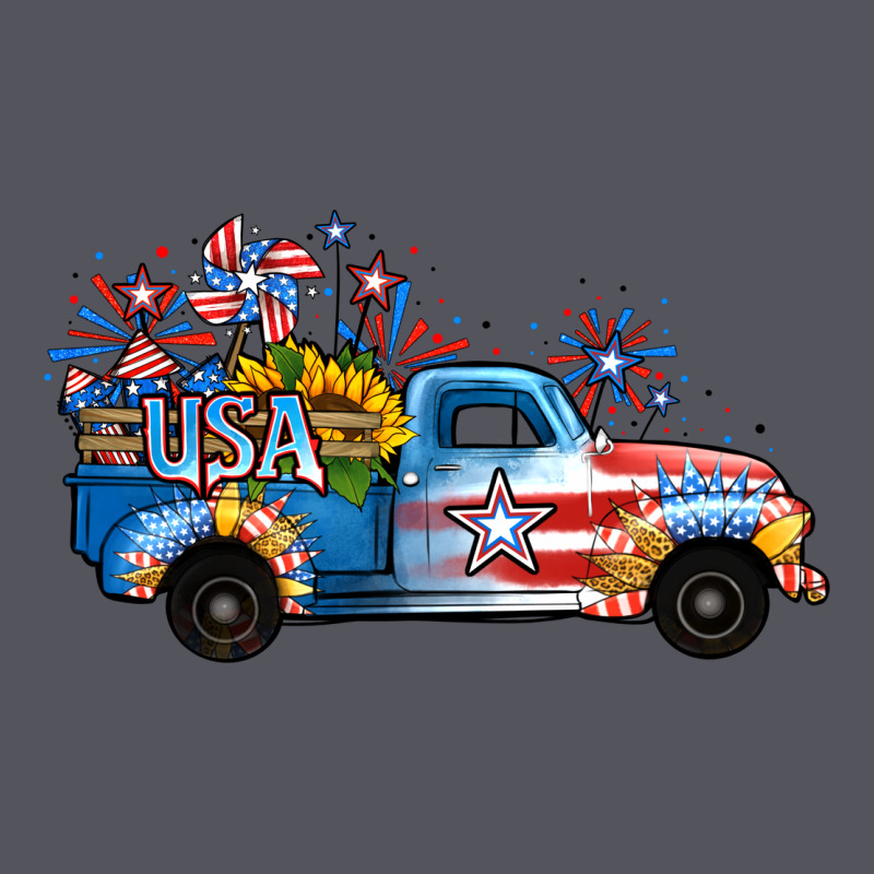 Usa 4th Of July Sunflower Truck Vintage Hoodie by Jasminsmagicworld | Teevron