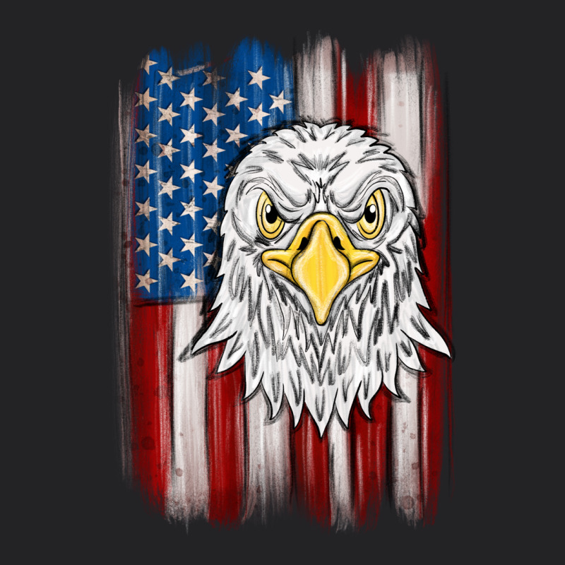 American Flag Eagle Vintage Tee by MaliasSmallBusiness | Teevron