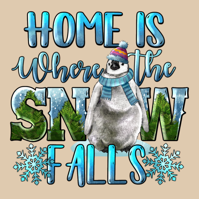 Home Is Where The Snow Falls Winter Penguin Heavyweight Sweatshirt by LillyAllenDesigns | Teevron