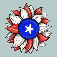 Sunflower Puerto Rico Flag Heavy Core Tee | Teevron