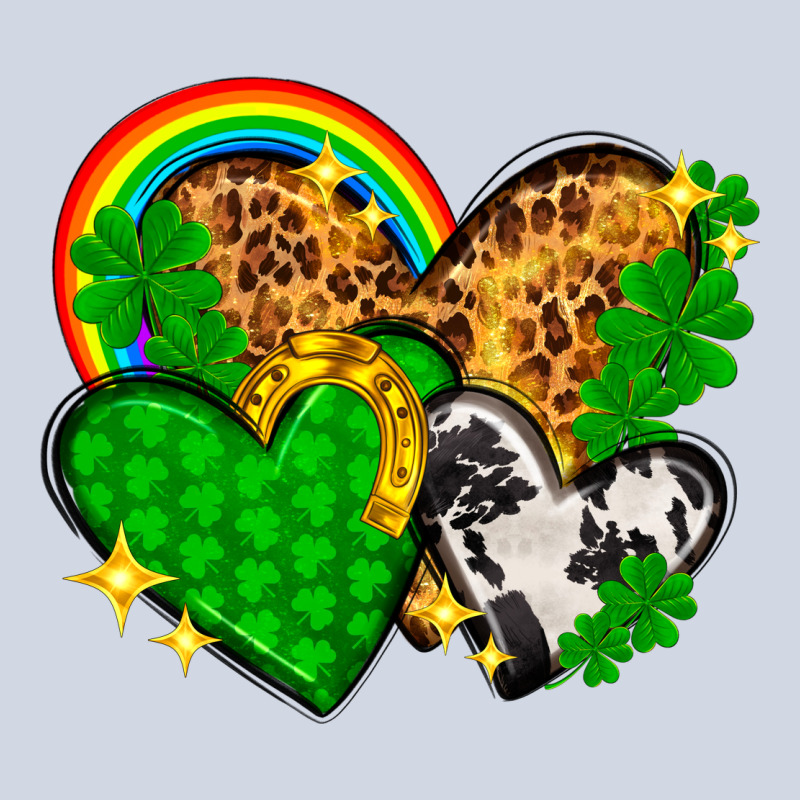 St. Patrick's Day Hearts With Leopard Premium Sweatshirt by HowdyJamesFarm | Teevron