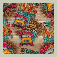 School Bus Driver And Flower Seamless Patterns Ladies Tee | Teevron