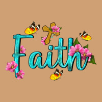 Faith With Flower And Butterfly Vintage Tee | Teevron