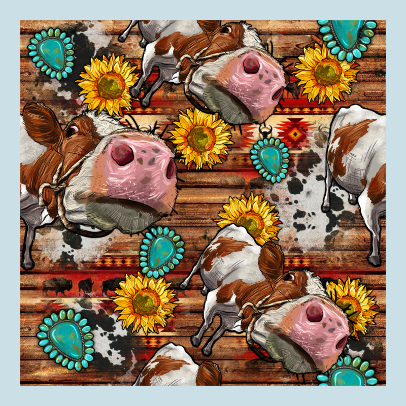 Cow And Western Seamless Pattern Ladies Tee by BundleAndBundleShop | Teevron