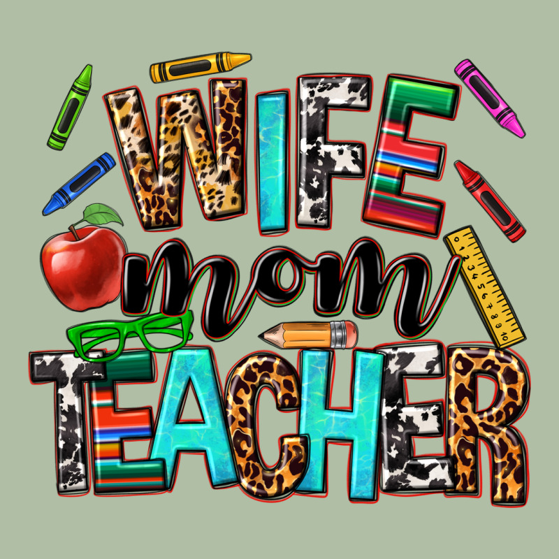 Wife Mom Teacher Urban Heavy Tee by NancyCooperArtShop | Teevron