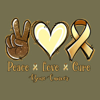 Peace Love Cure Bone Cancer Vintage Hoodie | Teevron