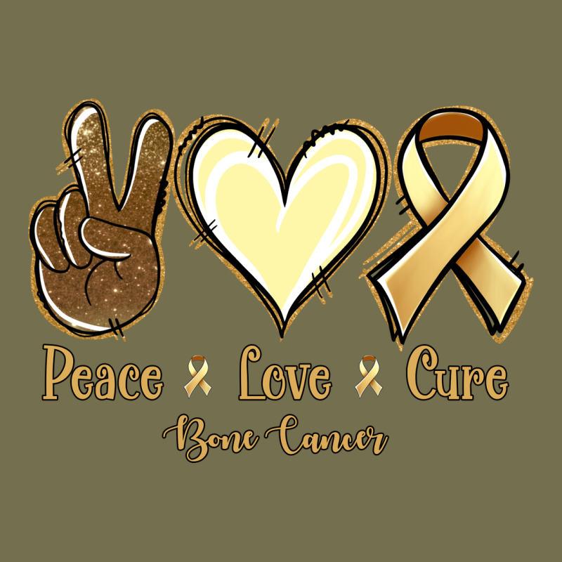 Peace Love Cure Bone Cancer Vintage Hoodie by NancyCooperArtShop | Teevron