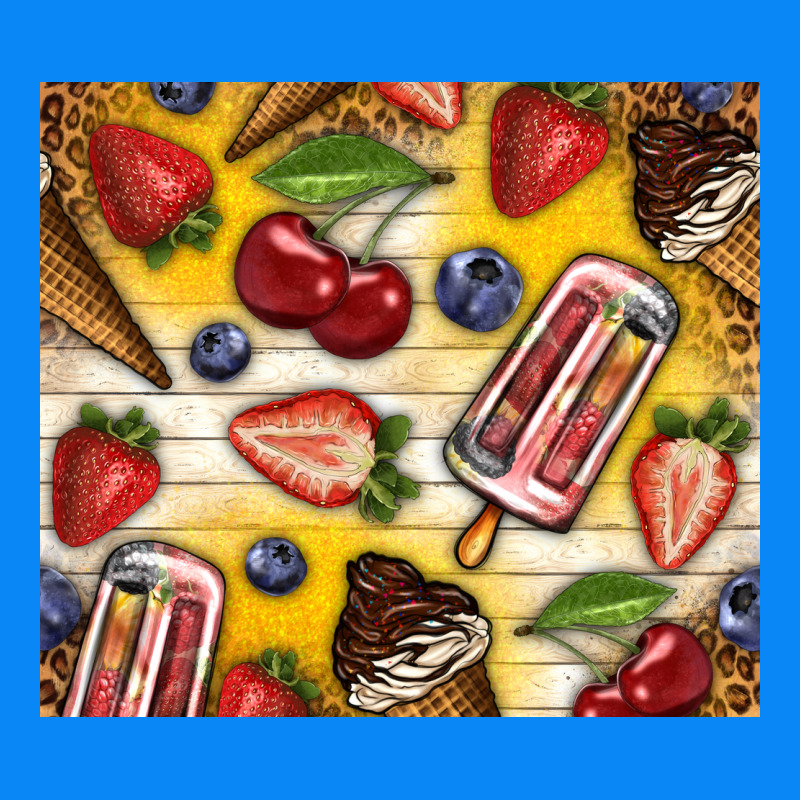 Summer Ice Cream With Fruits Zipper Hoodie by TumblerDesignByShophia | Teevron