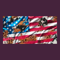 Usa Flag And Leopard With Wood License Plate Premium Tee | Teevron