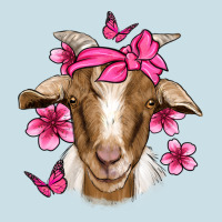Pink Floral Bandana Goat Ladies Tee | Teevron