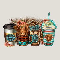 Serape Floral Longhaired Cow Coffee Cups Heavy Core Tee | Teevron