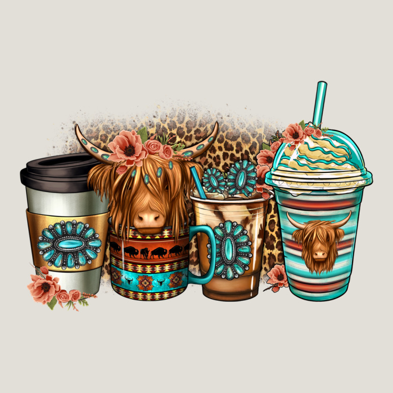 Serape Floral Longhaired Cow Coffee Cups Heavy Core Tee by Jasminsmagicworld | Teevron