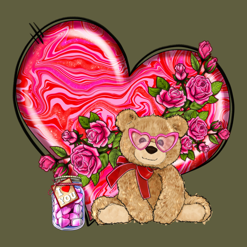 Valentines Heart With Bear Vintage Tee by NancyCooperArtShop | Teevron