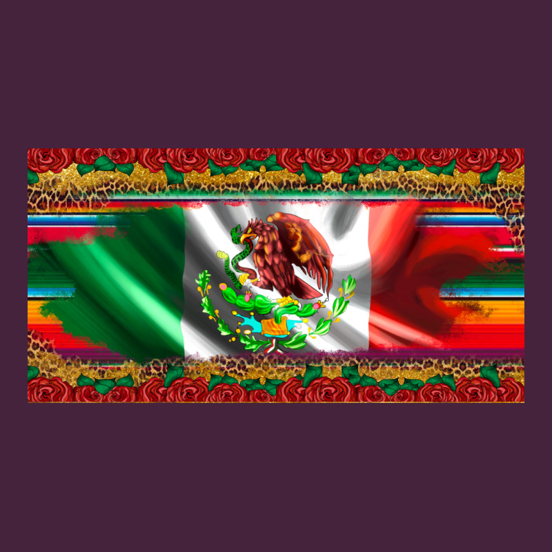 Mexico Flag Serape Roses Leopard And Glitter Licanse Plate Premium Tee by Artiststas | Teevron