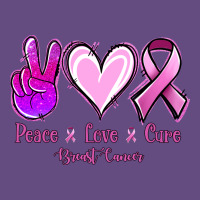 Peace Love Cure Breast Cancer Vintage Hoodie | Teevron