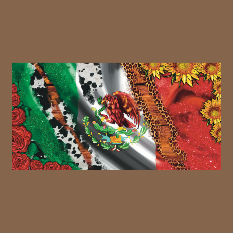 Mexico Flag Cowhide Leopard Sunflower And Roses Licanse  Plate Premium Tee by Artiststas | Teevron