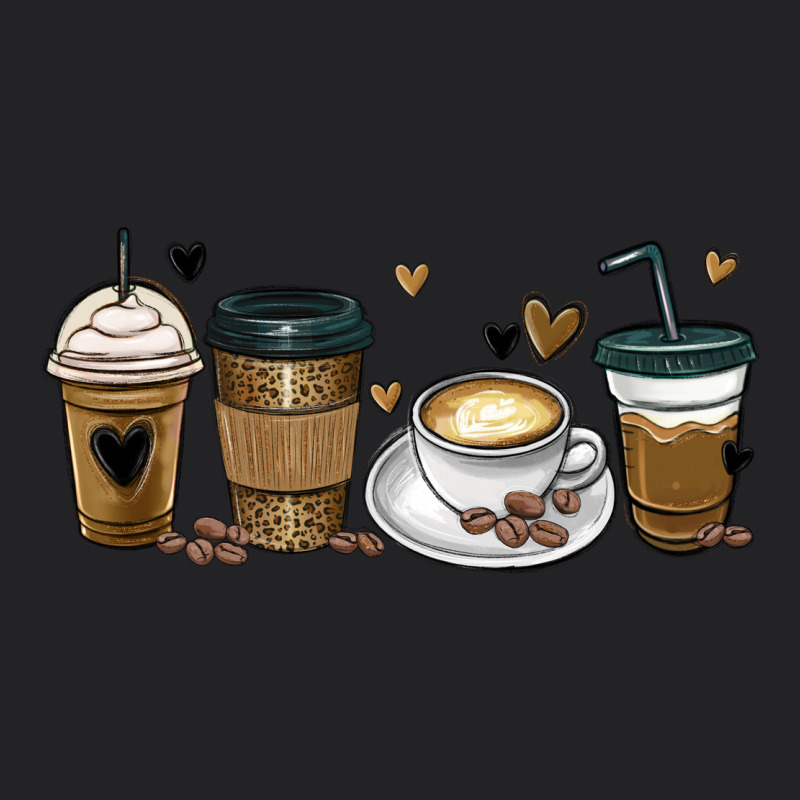 Coffee Latte Coffee Cups Vintage Tee by MaliasSmallBusiness | Teevron