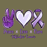 Peace Love Cure Testicular Cancer Vintage Hoodie | Teevron