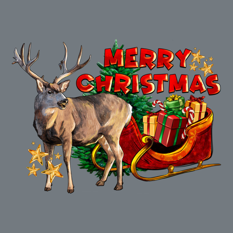Merry Christmas Deer Heavyweight Sweatshirt by LillyAllenDesigns | Teevron