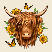 Sunflowers Long Haired Cow Ladies Tee | Teevron