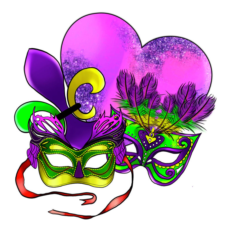Mardi Gras Heart And Mask Premium Tee by AdoDesignShop | Teevron