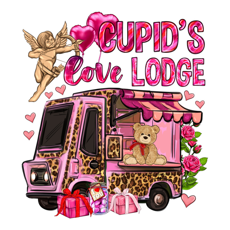Cupid's Love Lodge With Truck Valentine's Day Zipper Hoodie by HowdyJamesFarm | Teevron
