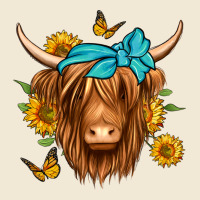 Sunflower Long Haired Cow Ladies Tee | Teevron
