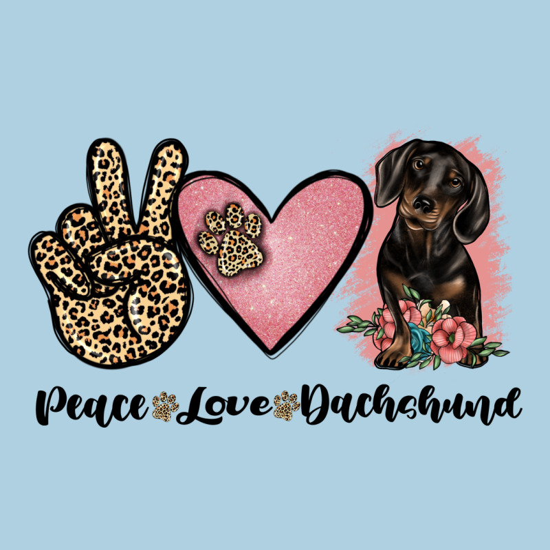 Peace Love Dachshund Premium Hoodie by JahusDesignShop | Teevron