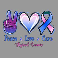 Peace Love Cure Thyroid Cancer Vintage Hoodie | Teevron