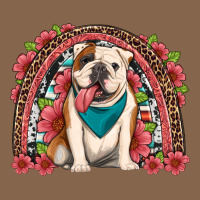 English Bulldog Floral Rainbow Premium Tee | Teevron