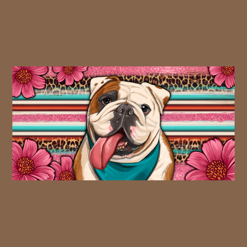English Bulldog Floral License Plate Premium Tee by Artiststas | Teevron