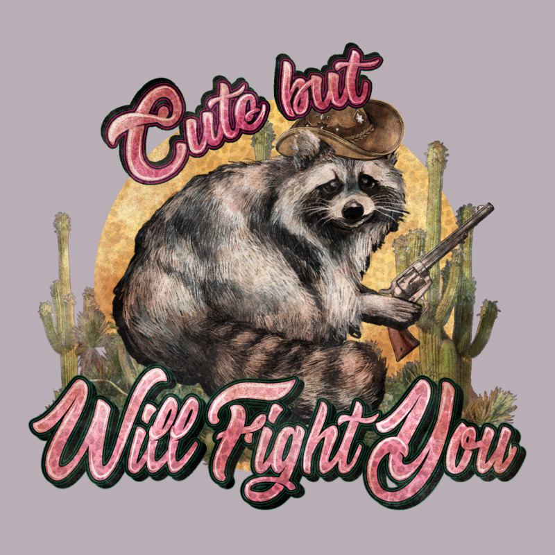 Cute But Will Fight You Racoon Western Vintage Tee by NancyCooperArtShop | Teevron