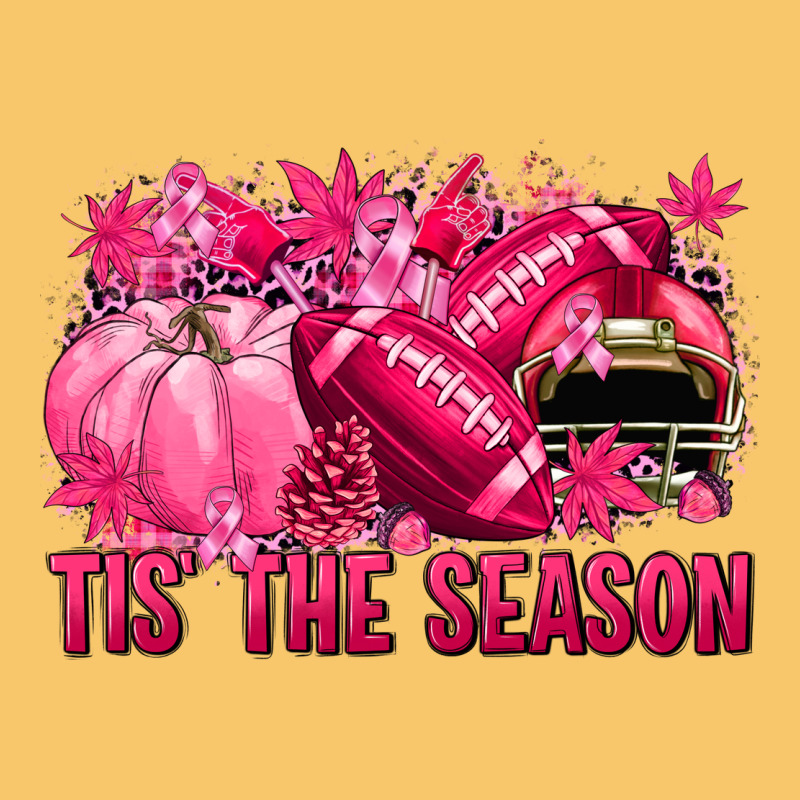 Tis' The Season Football Breast Cancer Vintage Hoodie by NancyCooperArtShop | Teevron