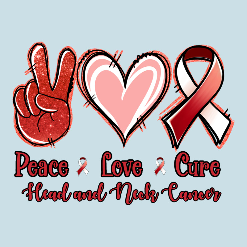 Peace Love Cure Head And Neck Cancer Ladies Tee by Jasminsmagicworld | Teevron