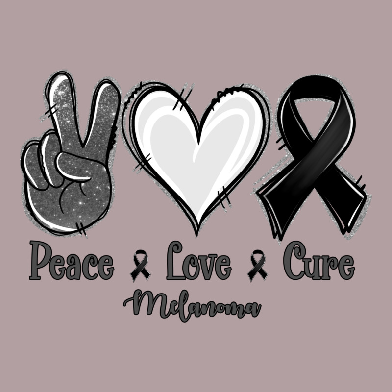 Peace Love Cure Melanoma Cancer Vintage Hoodie by NancyCooperArtShop | Teevron