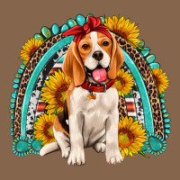 Beagle Turquoise And Sunflowers Rainbow Premium Tee | Teevron