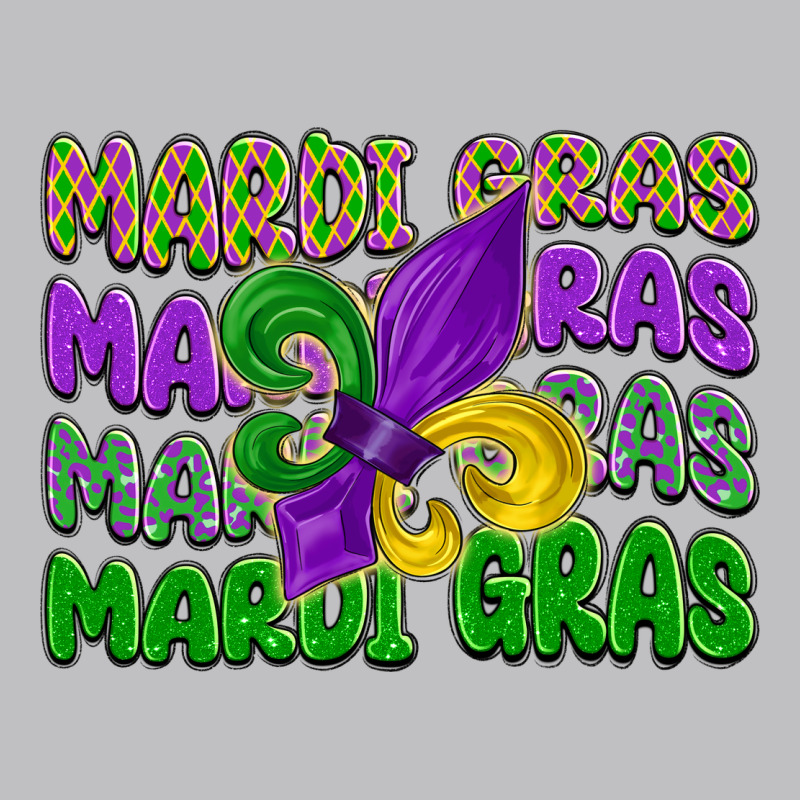 Mardi Gras With Fleur De Lis Long Sleeve Tee by LillyAllenDesigns | Teevron