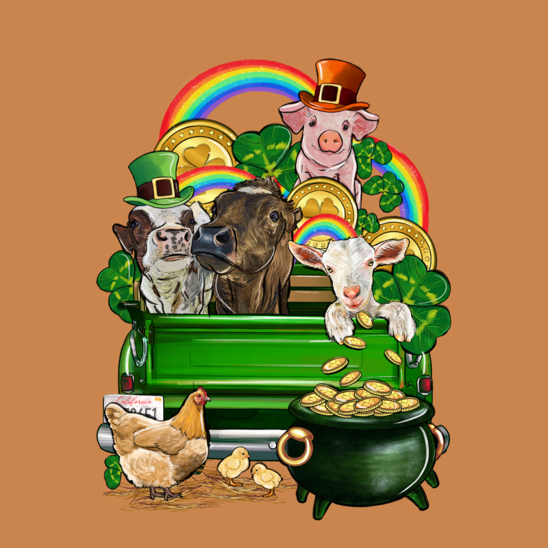 St. Patrick's Day Animal Truck Heavyweight Hoodie by CowGirlArtShop | Teevron