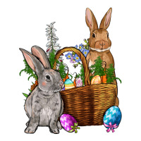 Bunnys carrots eggs with basket Easter | Teevron