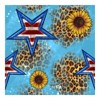 american star and sunflower seamless  pattern | Teevron