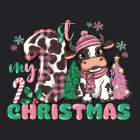 My First Christmas Cow Vintage Tee | Teevron