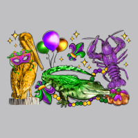 Mardi Gras Pelican Alligator And Crawfish Long Sleeve Tee | Teevron
