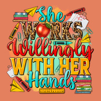 She Works Willingly With Her Hands Teacher Classic Tee | Teevron
