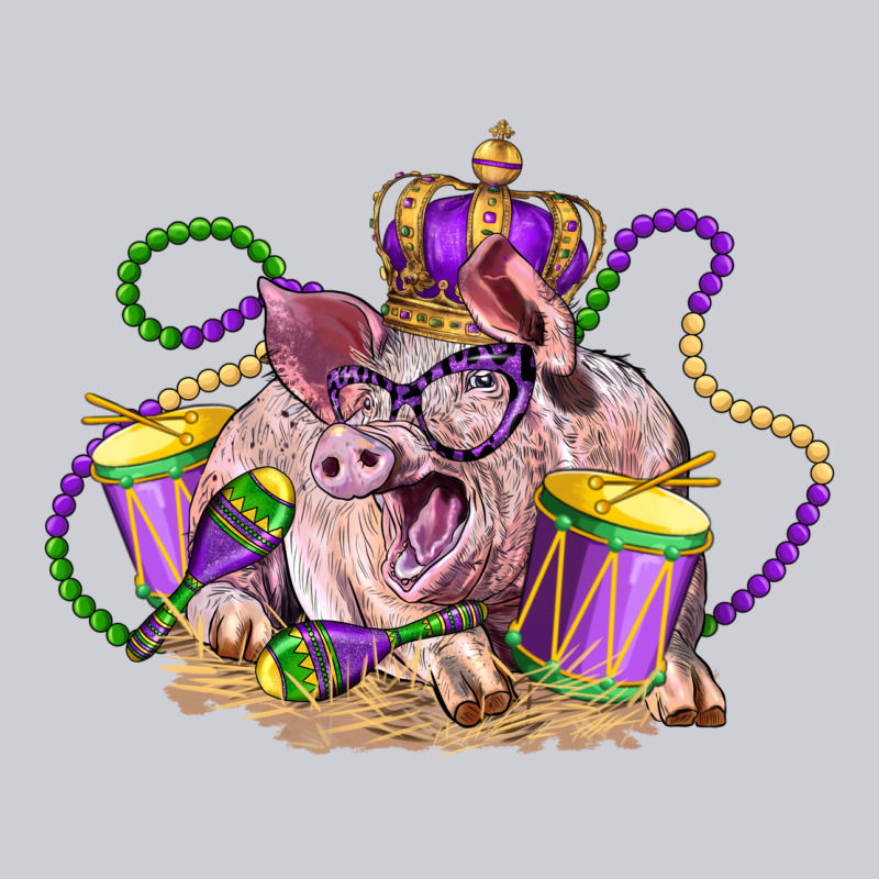 Mardi Gras Pig Heavyweight Sweatshirt by LillyAllenDesigns | Teevron