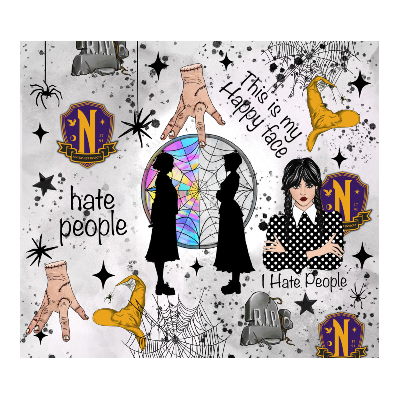 Gothic Girl And Colorful Girl Zipper Hoodie by TumblerDesignByShophia | Teevron