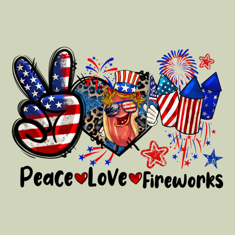 Peace Love Fireworks 4th Of July Heavyweight Hoodie by CowGirlArtShop | Teevron